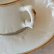 Coffee service for 8 cups with saucers in Limoges porcelain – Gold trim