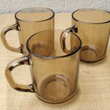 Smoked glass mugs