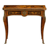 19th century marquetry console, games table