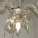 French antique glass and crystal barley twist three-armed four-light chandelier 5135