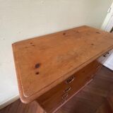 Commode anglaise antique en pin massif, XIXe siècle