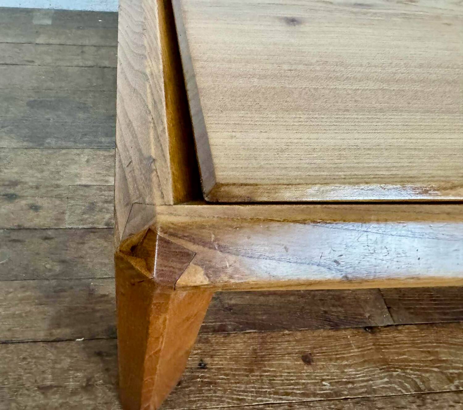 Vintage light wood coffee table from the 1960s