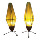 Pair of Rare Midcentury Table Lamps Rocket, 1960s