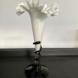 Vintage soliflore vase in glass paste 50s