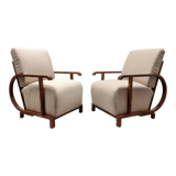 Pair of restored art deco armchairs