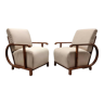 Pair of restored art deco armchairs