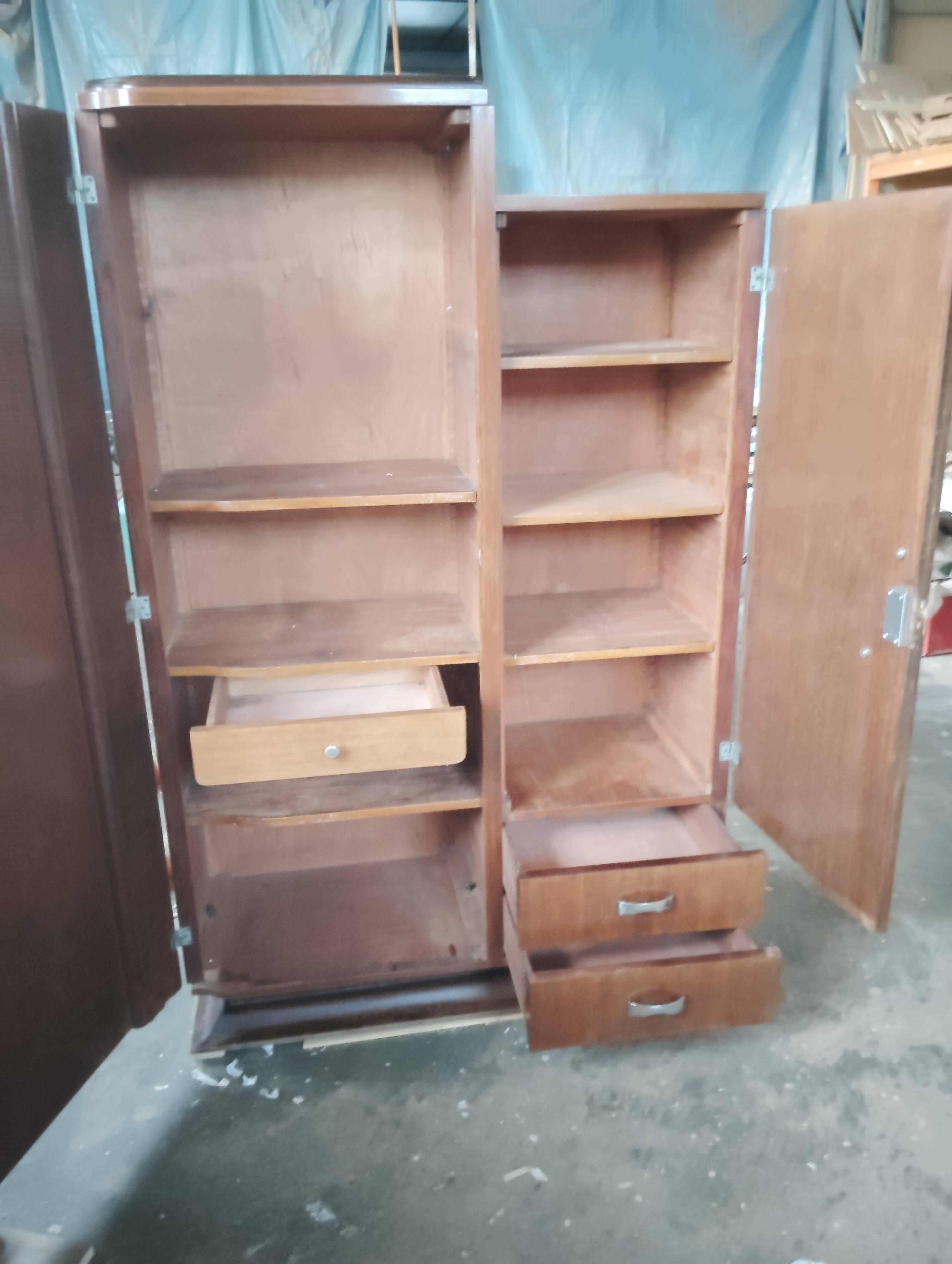 Asymmetrical art deco wardrobe