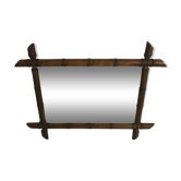 Miroir en bambou années 60 - 63x47cm