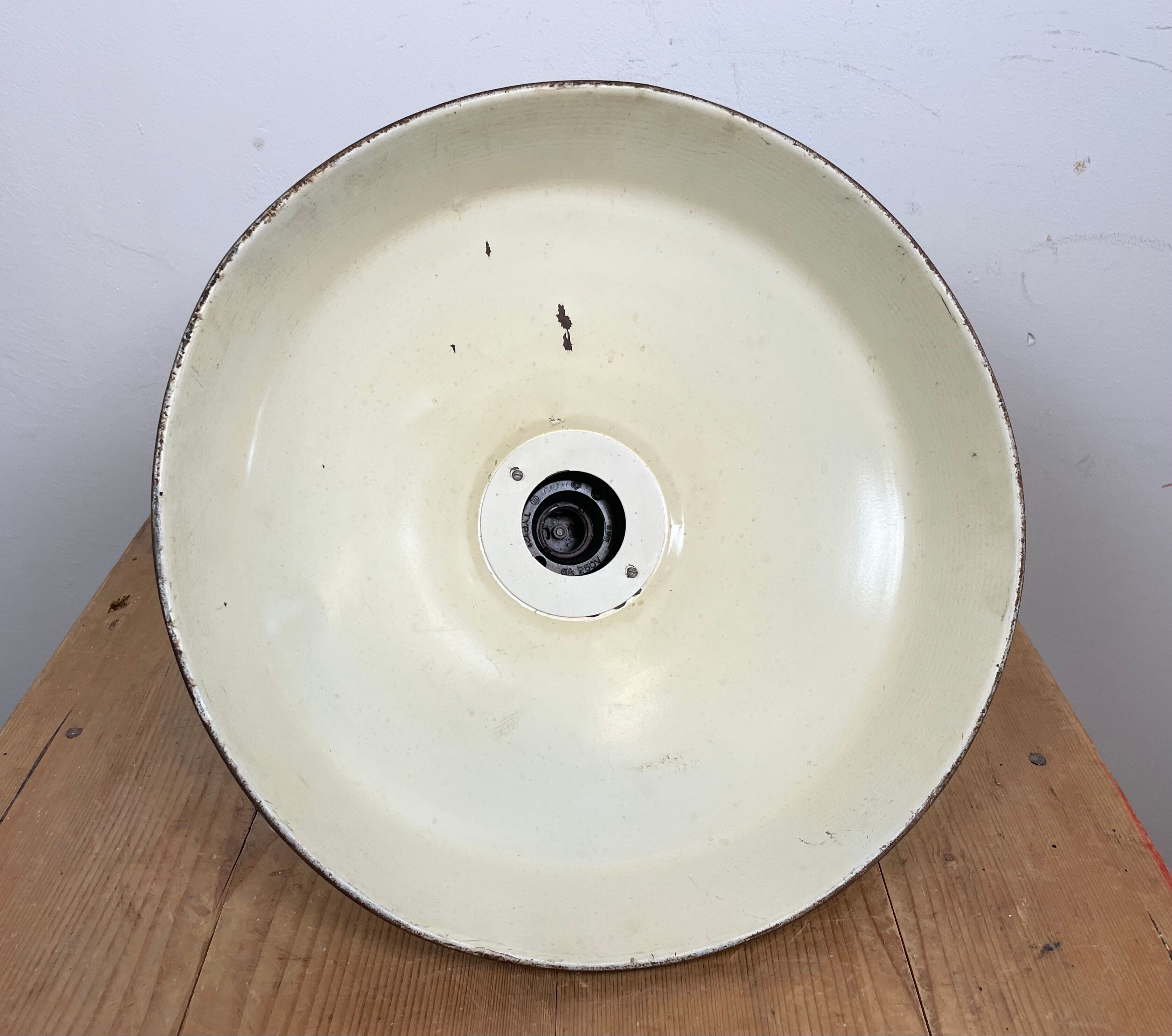 Vintage green army pendant lamp, 1960s