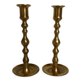 Pair of brass candlesticks