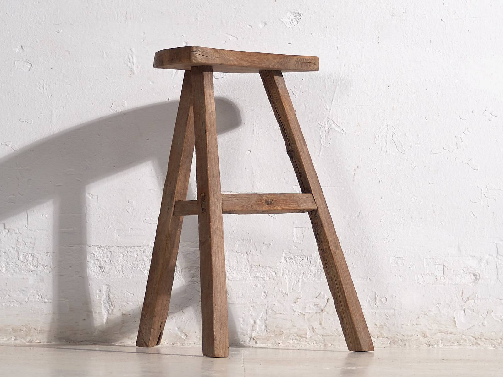 Antique wabi sabi style stool (c.1900) #6