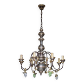 Suspension bois type hollandais, lustre florentin bois, lampe de plafond italienne, décoration intérieure