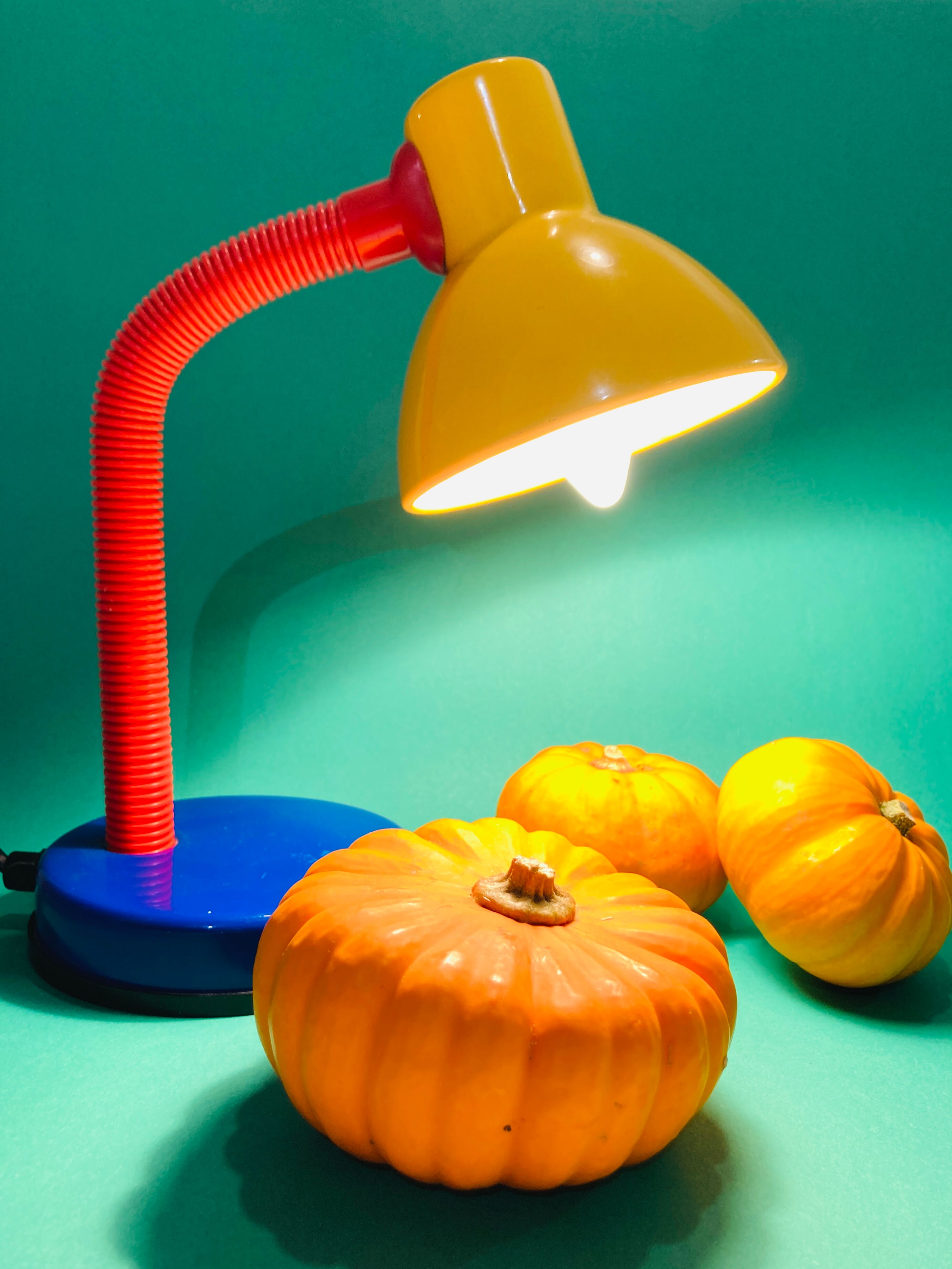 Colorful articulated desk lamp from the 80
