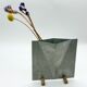 Sculptural brushed aluminium vase, 1980s