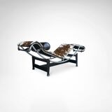 LC4 double ponyskin chaise longue by Le Corbusier for Cassina 1990s