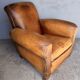 Club leather armchair art deco period 1940