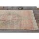 1970s Turkish Oushak Handmade Wool Cotton Orange Runner Rug 98x346