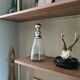 Old glass and silver metal carafe