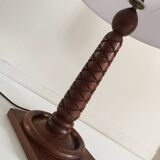 Lampe art déco palissandre sculpté