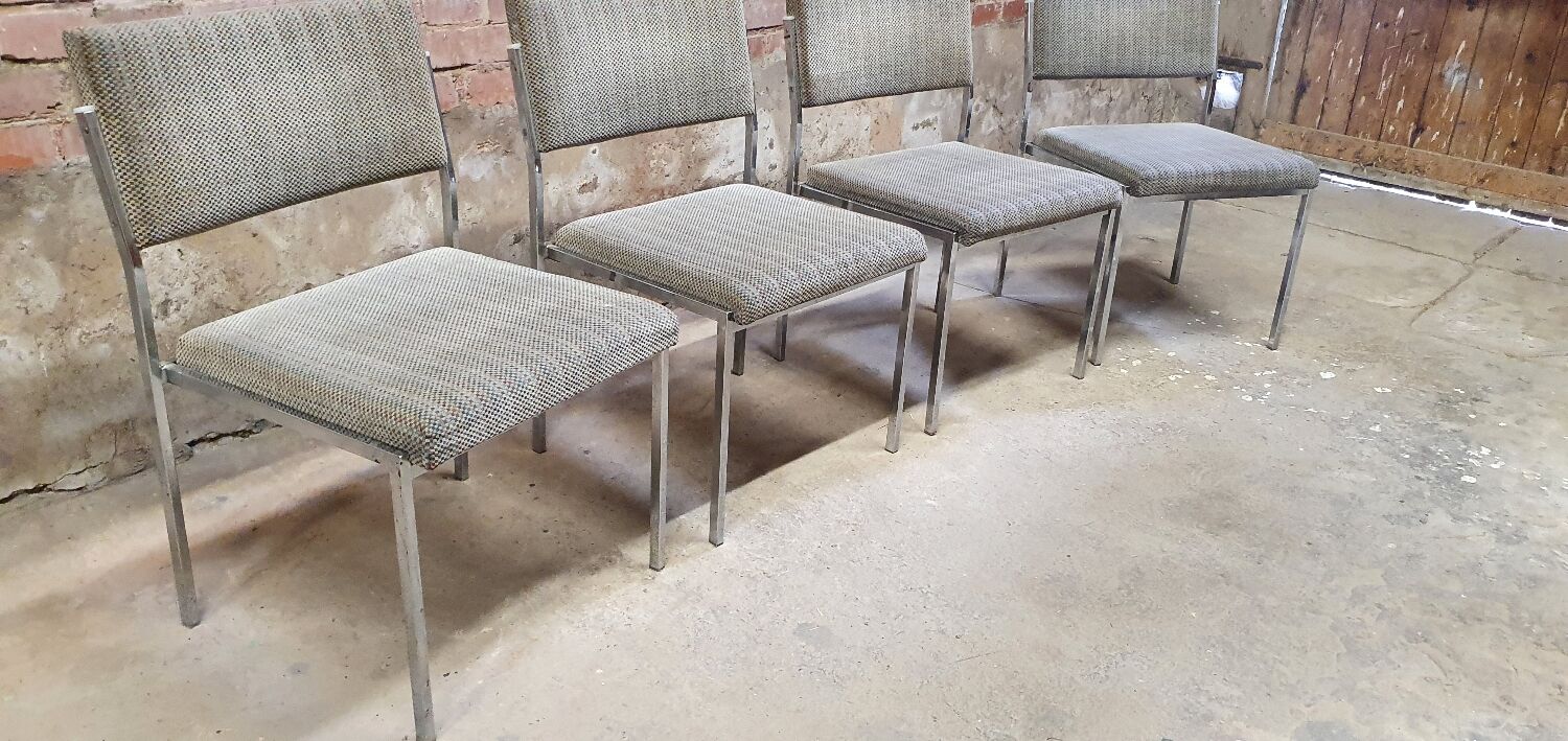 Set of four vintage armchair chairs