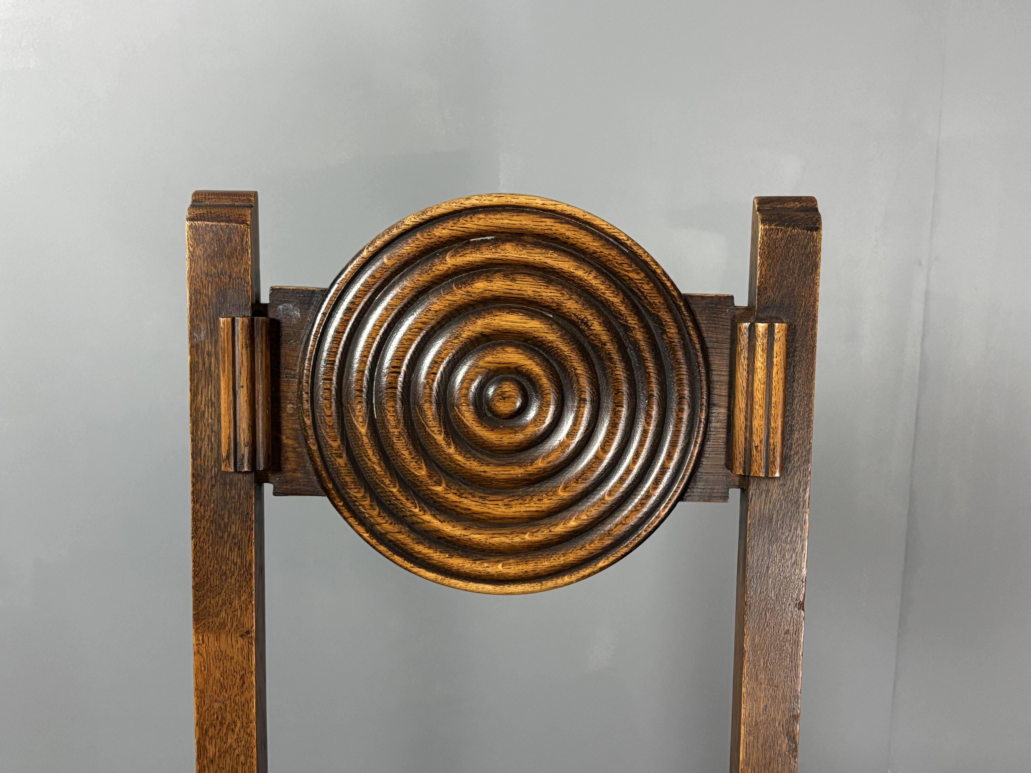 6 Farmhouse wood turned rush dining chairs