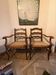 Pair of Provençal armchairs, wood and woven cord — mid-20th century