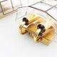 Pair of brass and glass facetted sconces by Glashutte Limburg