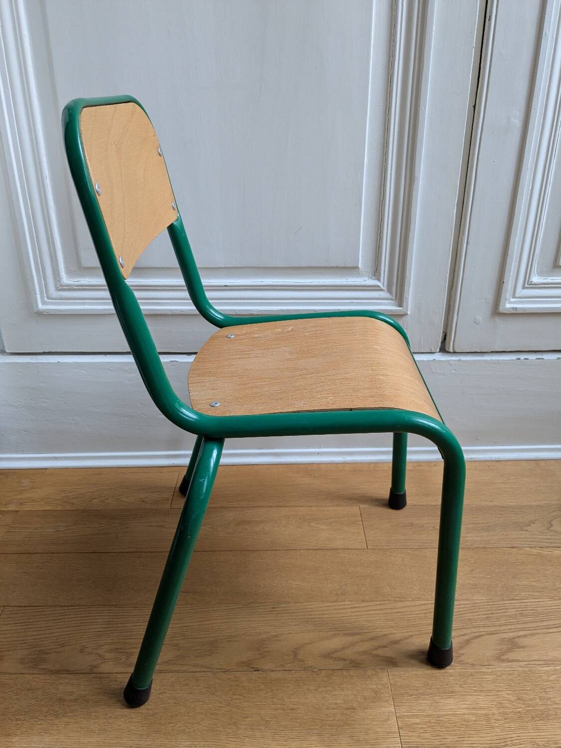 Vintage green school chair