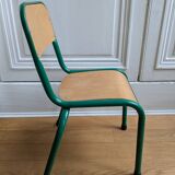 Vintage green school chair