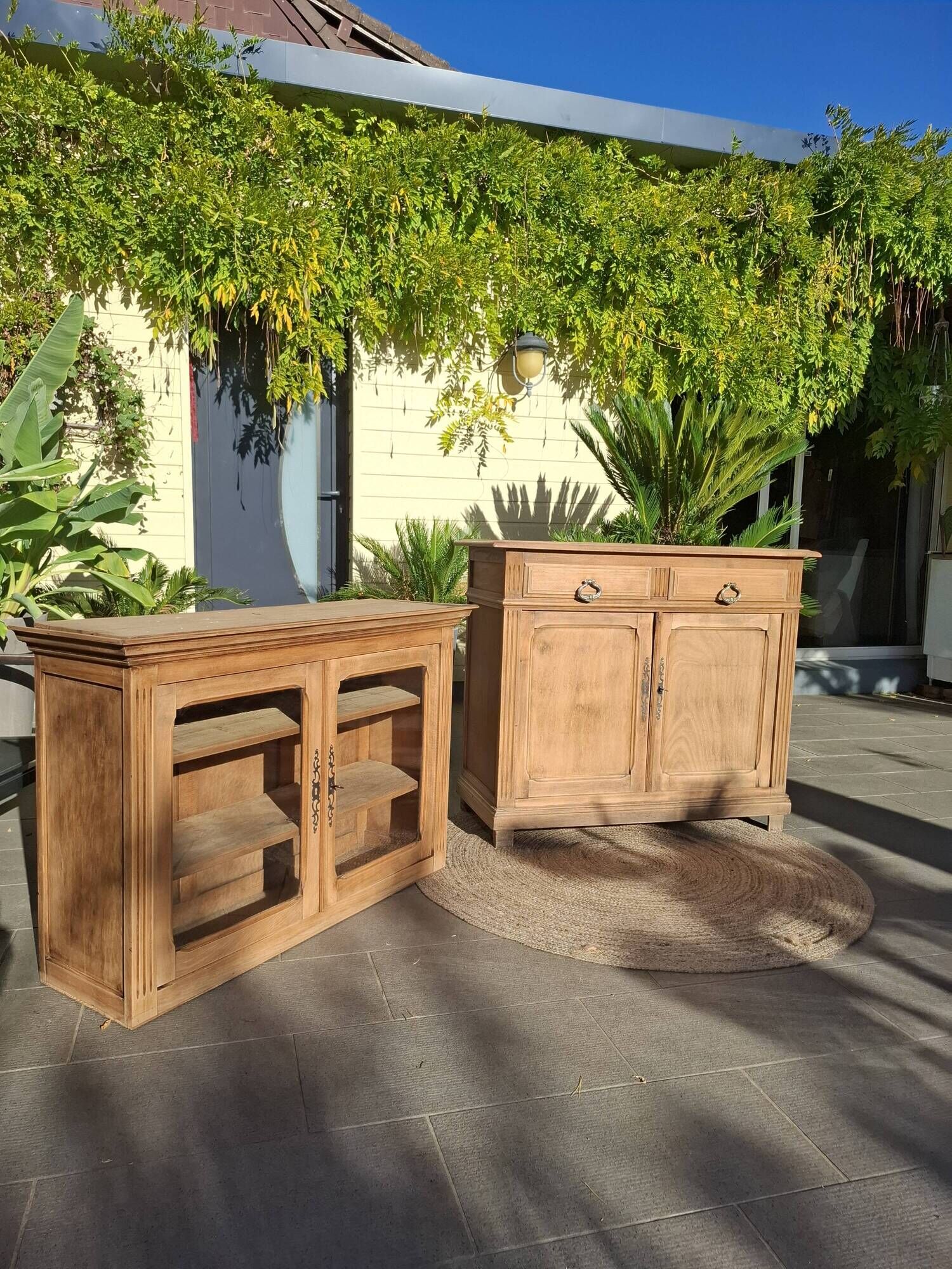 Buffet deux corps ancien rénové