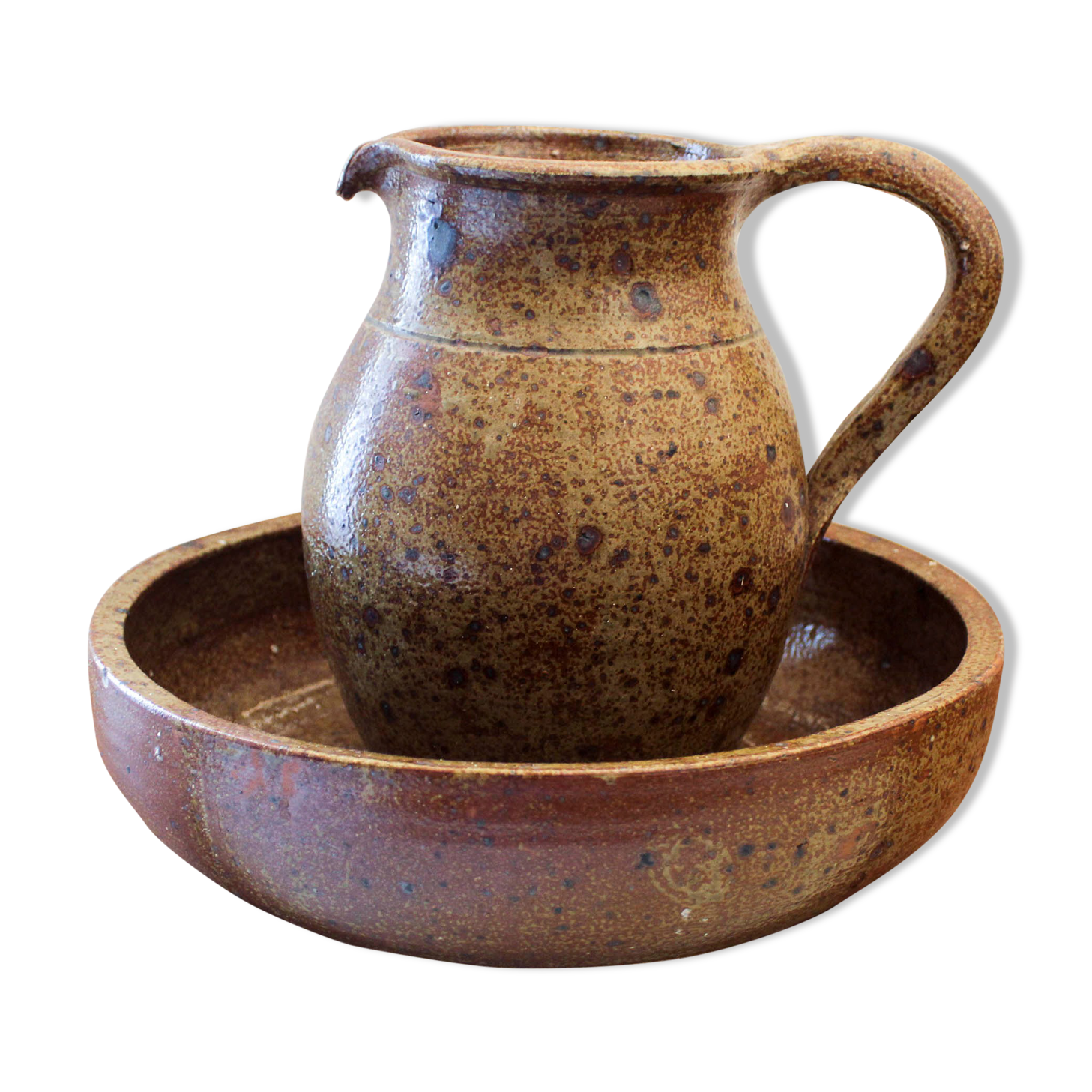 Basin and pitcher in sandstone pyrity Guy Baudat 70s