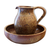 Basin and pitcher in sandstone pyrity Guy Baudat 70s