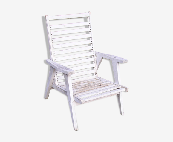 Fauteuil de jardin bois à pieds compas