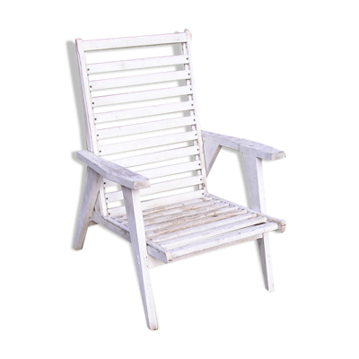 Fauteuil de jardin bois à pieds compas