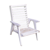 Wooden garden armchair with compass legs