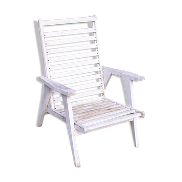 Fauteuil de jardin bois à pieds compas