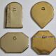 Set of 4 wall mirrors in brass and copper, Moroccan craftsmanship, 15 cm