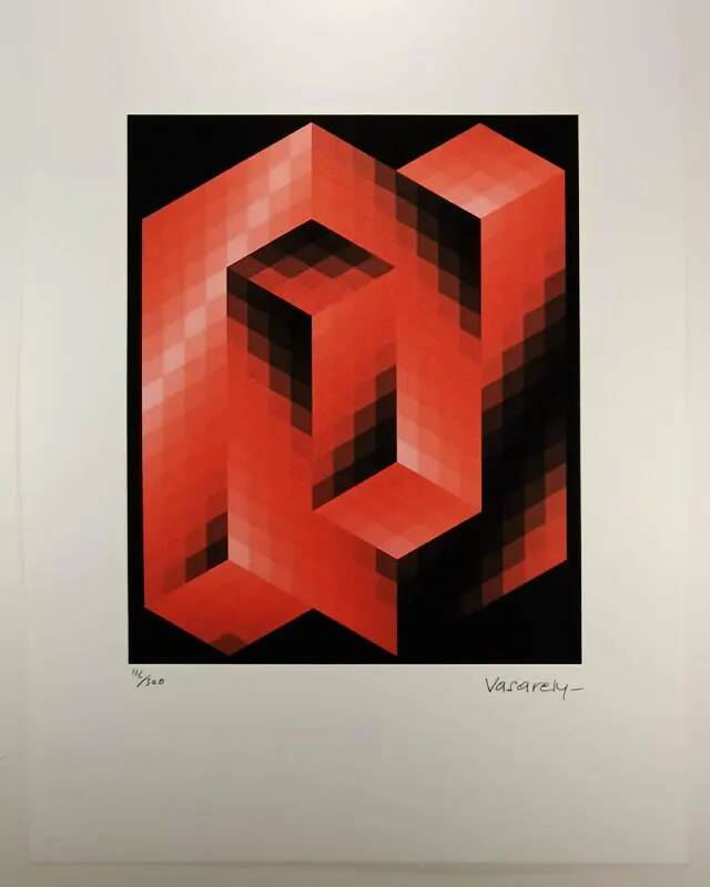 Lithographie numérotée en édition limitée de Victor Vasarely, années 1970