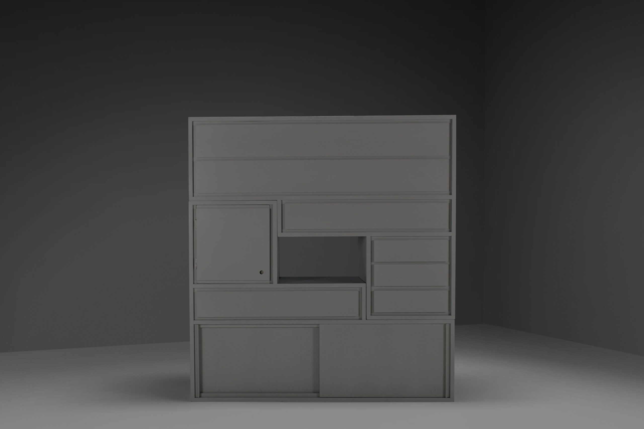 Rare 'Kaidan' cabinet by Kazuhide Takahama for Gavina, Italy 1960s