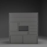 Rare 'Kaidan' cabinet by Kazuhide Takahama for Gavina, Italy 1960s