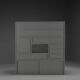Rare 'Kaidan' cabinet by Kazuhide Takahama for Gavina, Italy 1960s