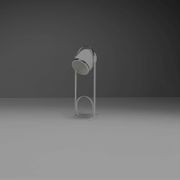 Rare metal and chrome floor lamp by Goffredo Reggiani, Italy, 1970s