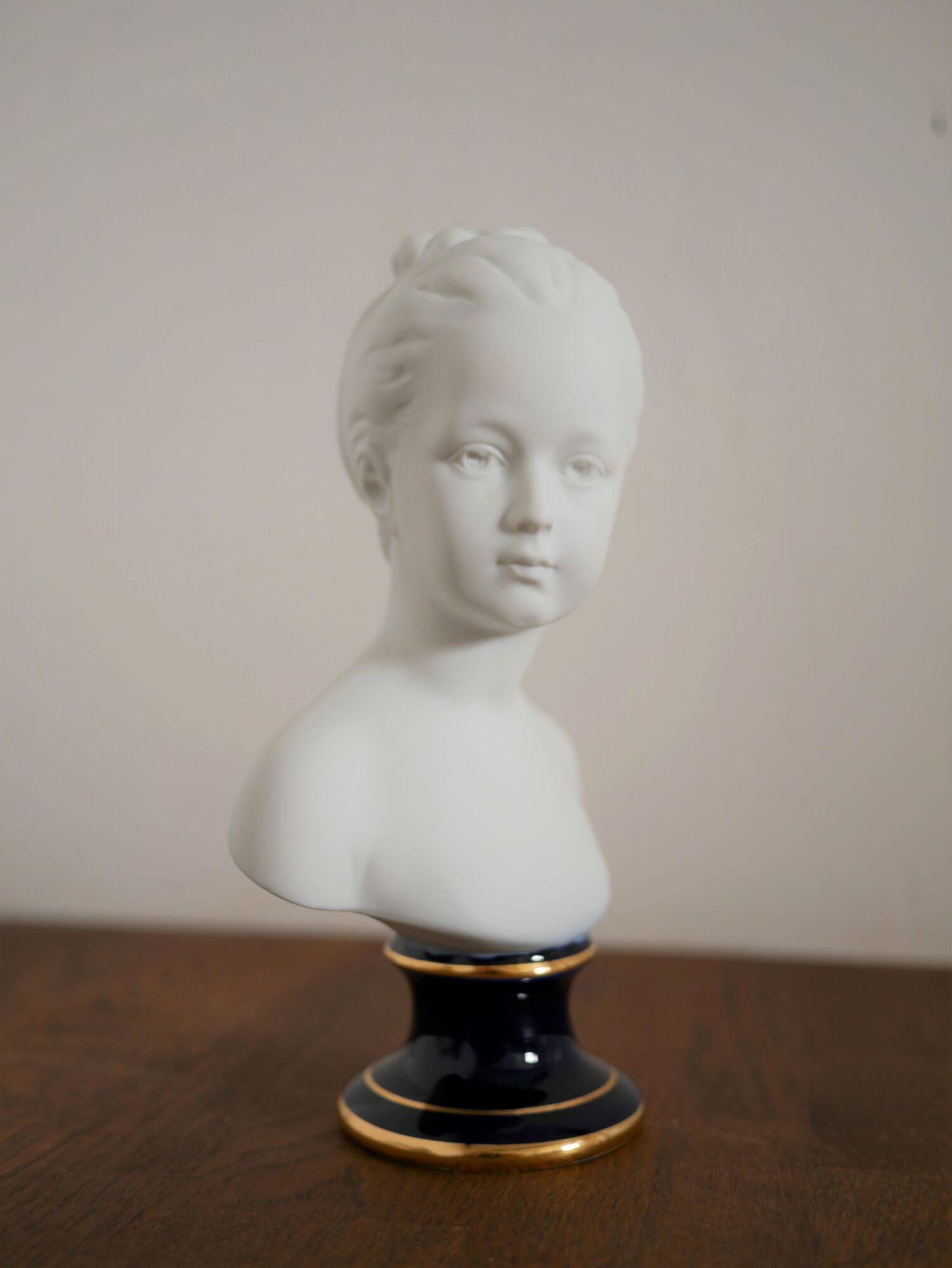 Limoges porcelain girl bust by C.Tharaud