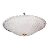 Charming Italian Trasparent Murano Glass Ceiling Fixture, Murano, 1960