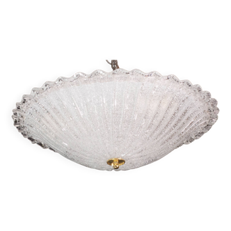 Charming Italian Trasparent Murano Glass Ceiling Fixture, Murano, 1960