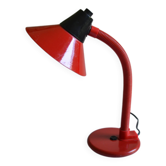 Lampe Aluminor rouge années 80 1980 postmoderniste vintage