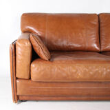Large leather sofa Roche Bobois