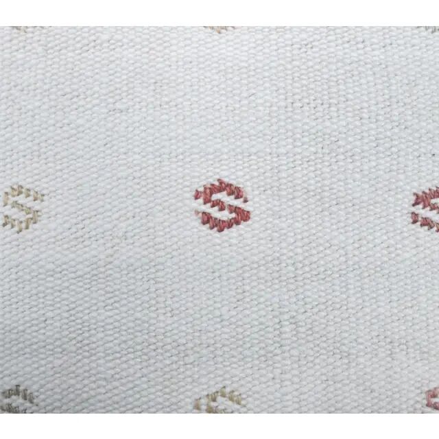 1970s White Handwoven Vintage Turkish Wool Flatweave Kilim Rug 157x188