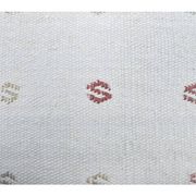 1970s White Handwoven Vintage Turkish Wool Flatweave Kilim Rug 157x188