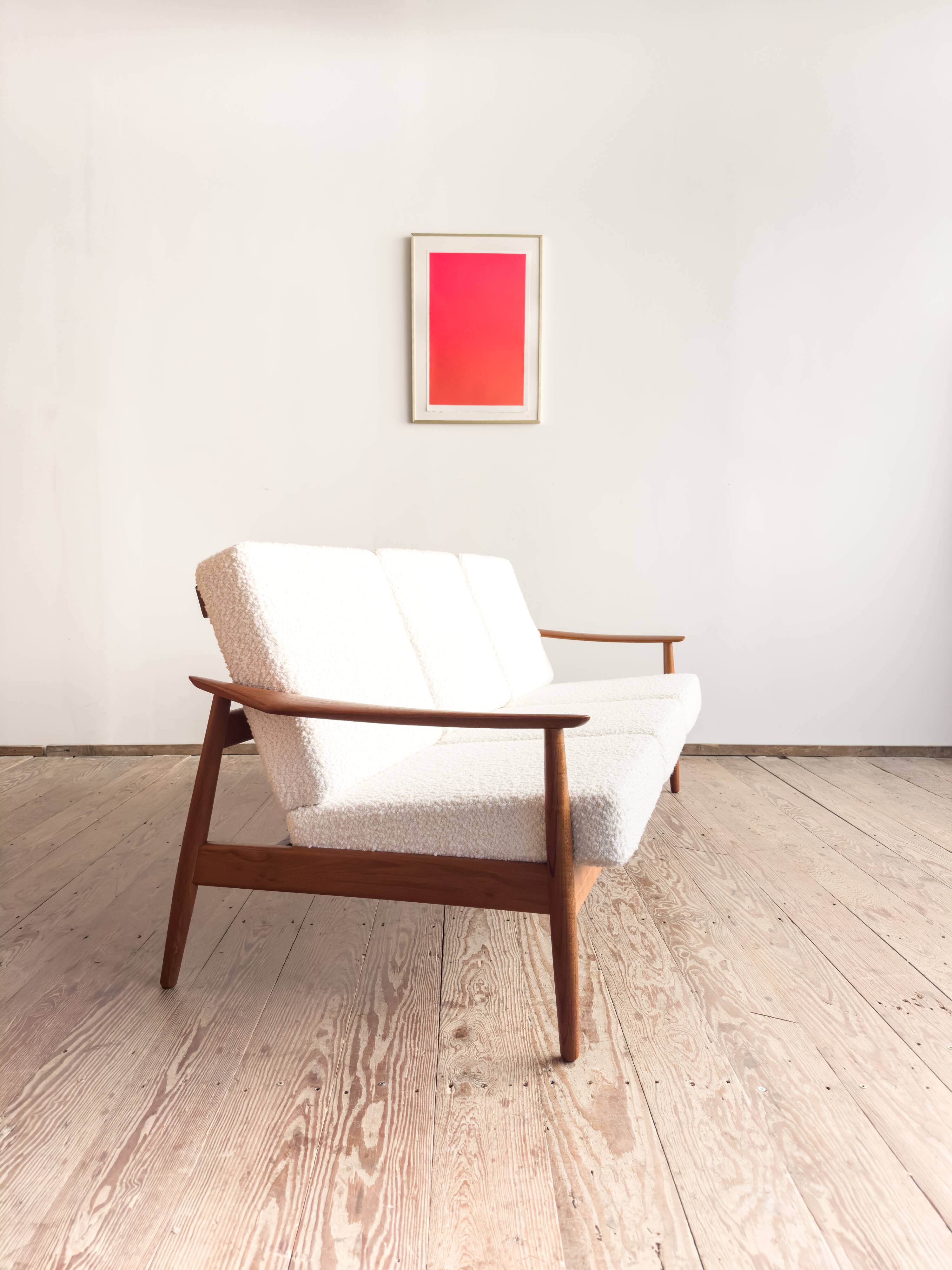 Canapé 3 places Arne Vodder modèle FD164 pour France & Son, Danemark